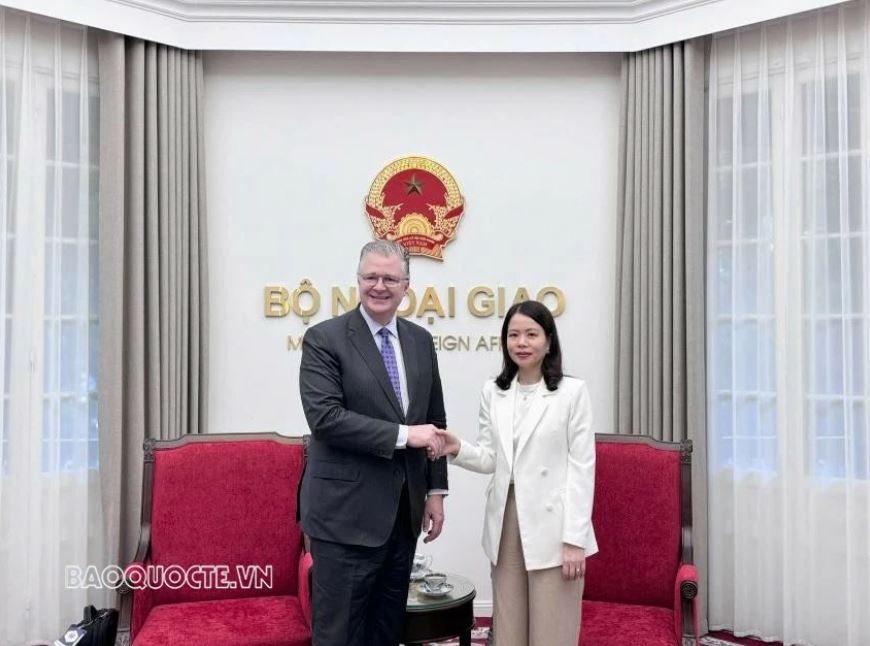 Thứ trưởng Nguyễn Minh Hằng tiếp nguyên Đại sứ Hoa Kỳ tại Việt Nam Daniel Kritenbrink
